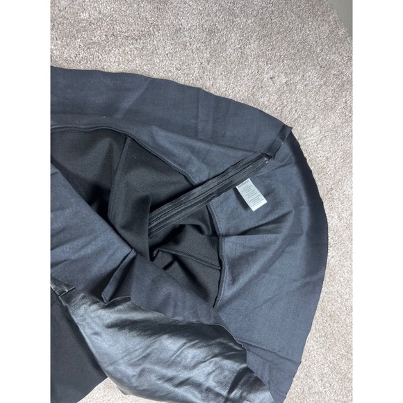 Anthropologie Black Tank Top Faux Leather Peplum NWT Ruffle Bordeaux XL Chic - Picture 9 of 10